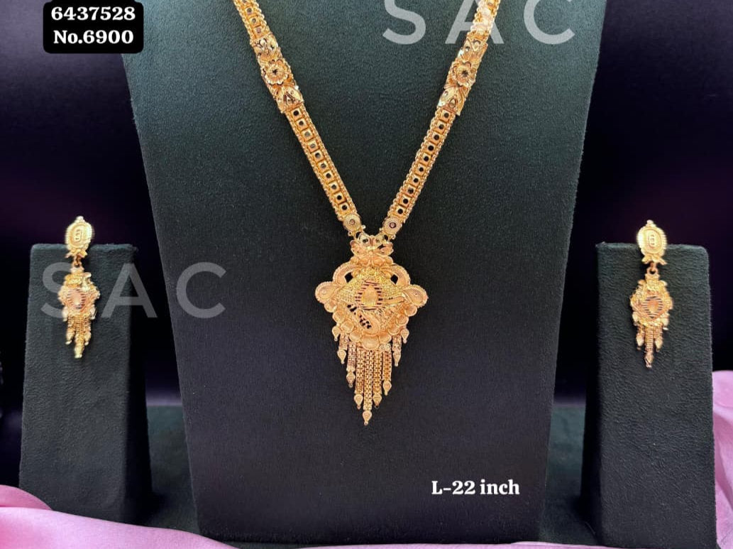 Premium Quality Micro Gold Long Necklace - 552