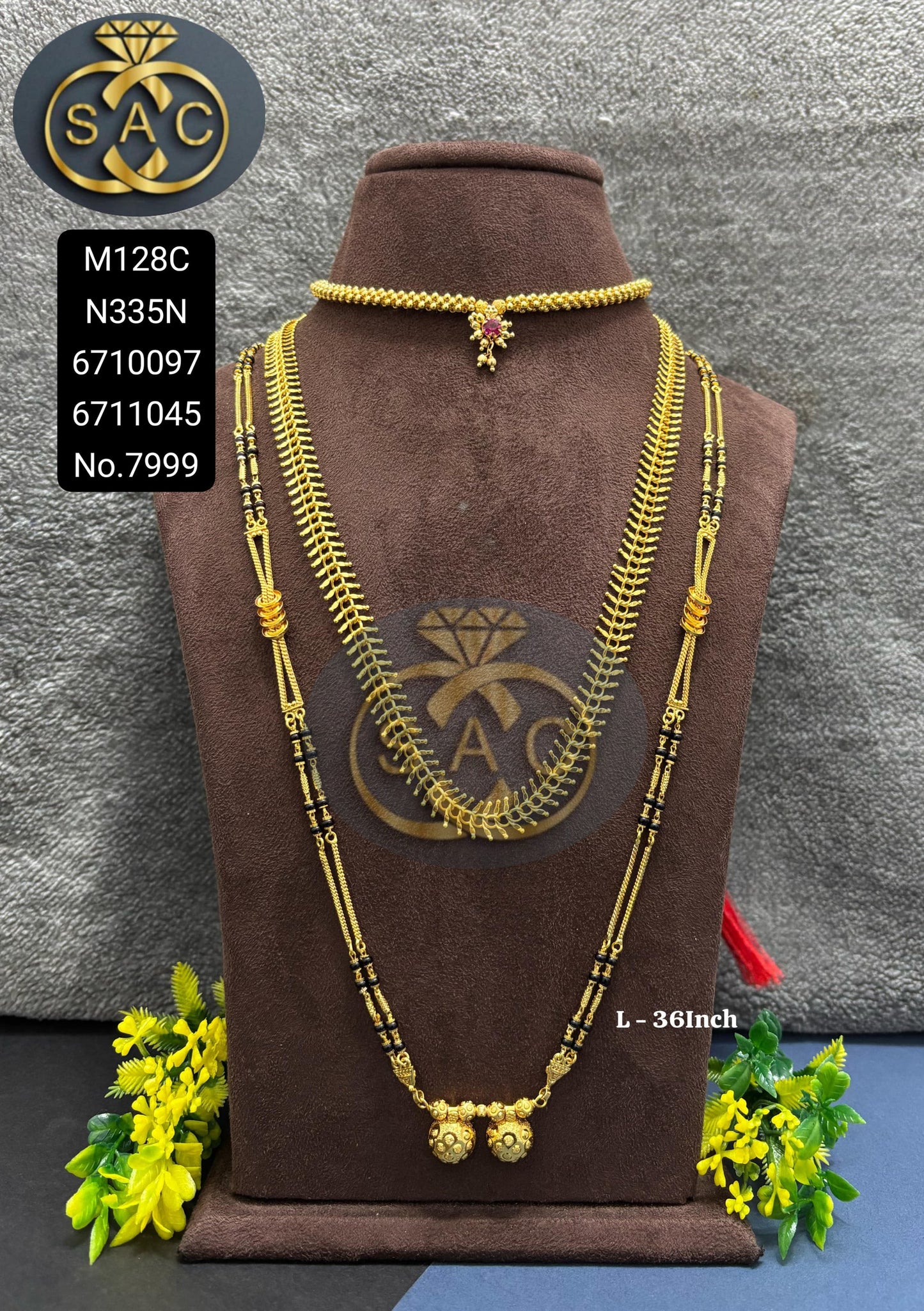 Micro Gold Mangalsutra Combo Set