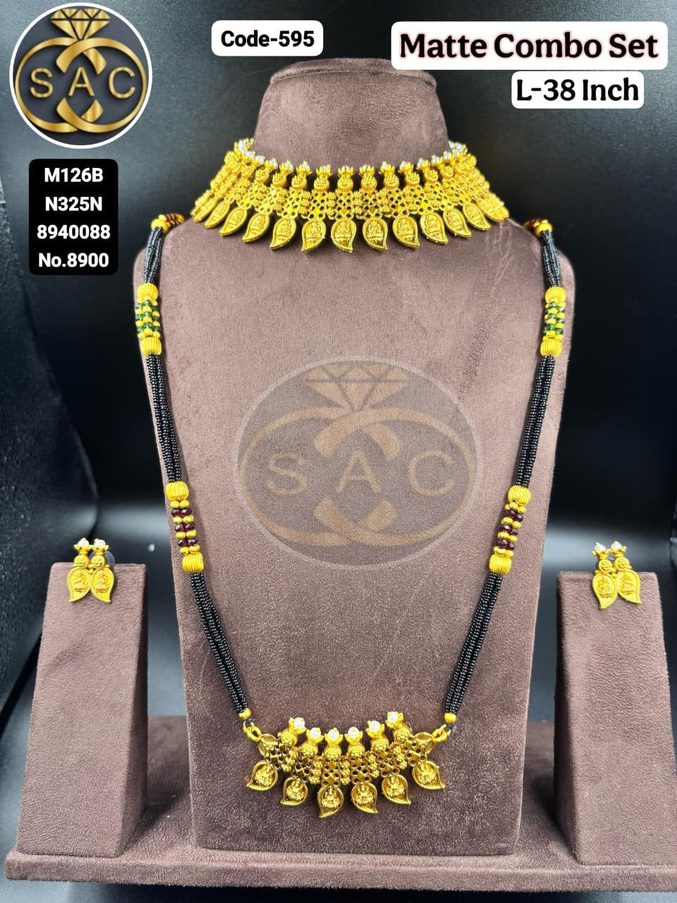 MATTE Necklace Mangalsutra Combo Set - 595