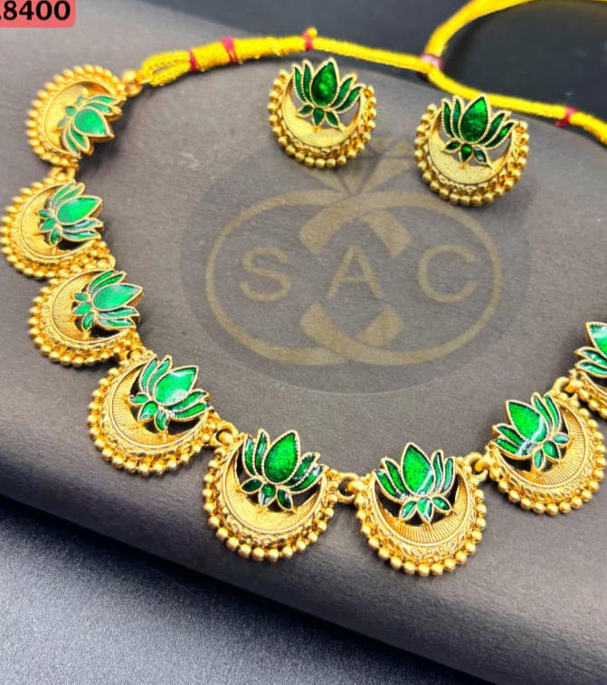 Premium Quality lotus Necklace - 628