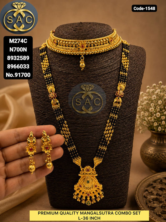 Micro Gold Mangalsutra Set - 1548