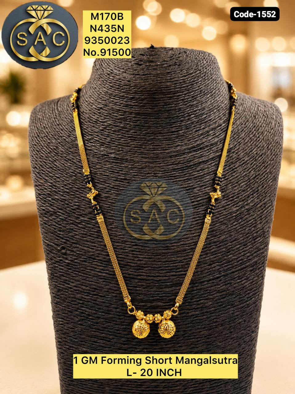 1 GM Forming Short Mangalsutra - 1552