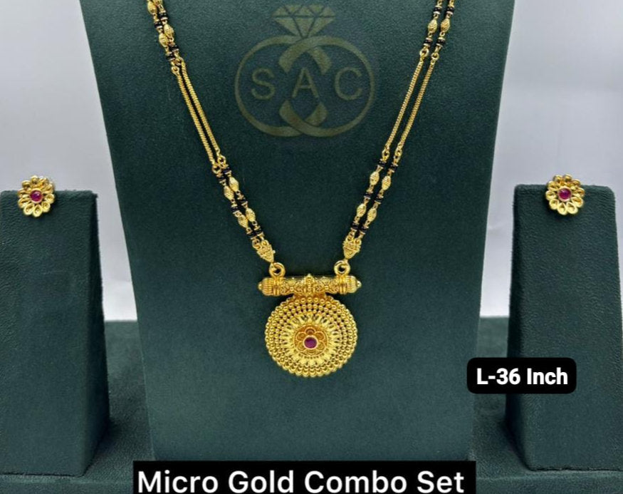 Micro Gold Mangalsutra combo Set - 850