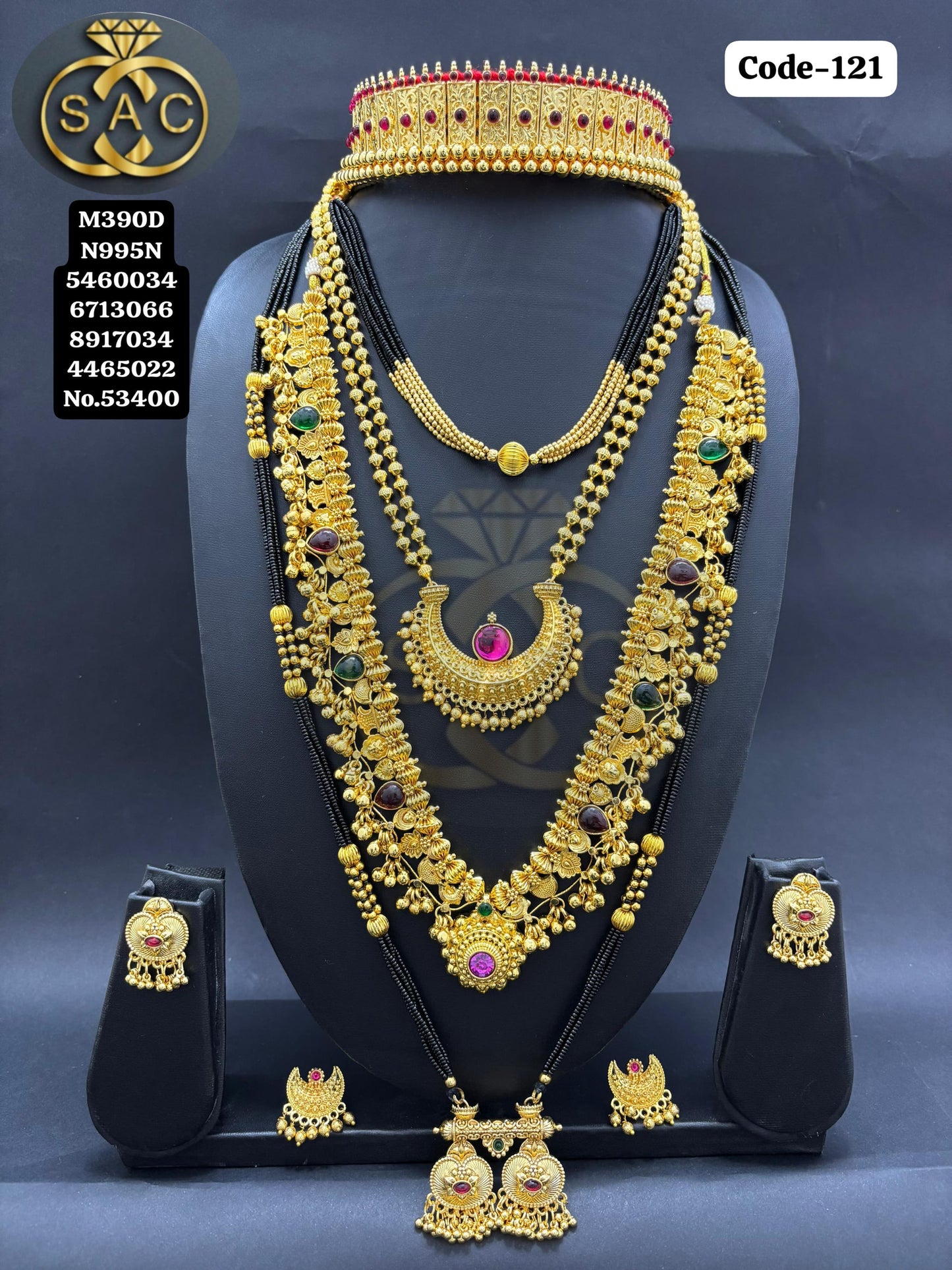 Micro Gold Mangalsutra Combo Set - 121