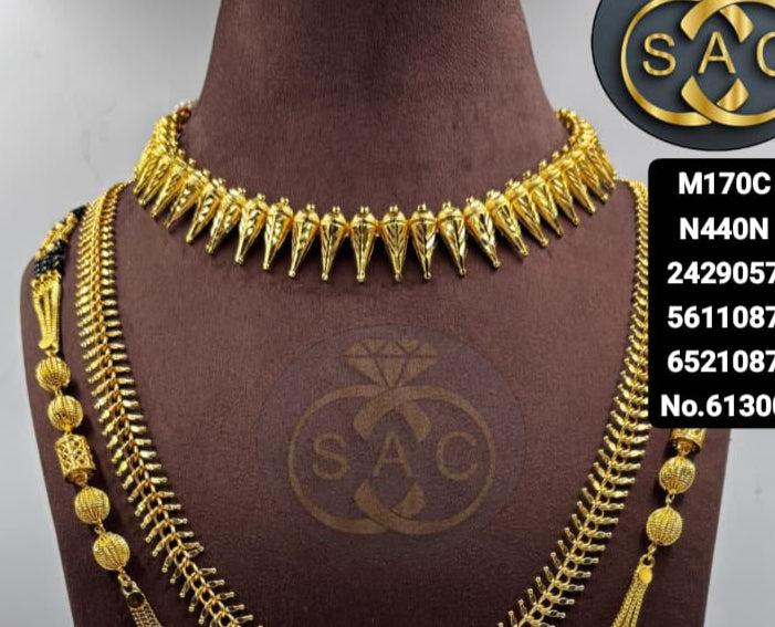 Micro Gold Mangalsutra combo Set - 1045