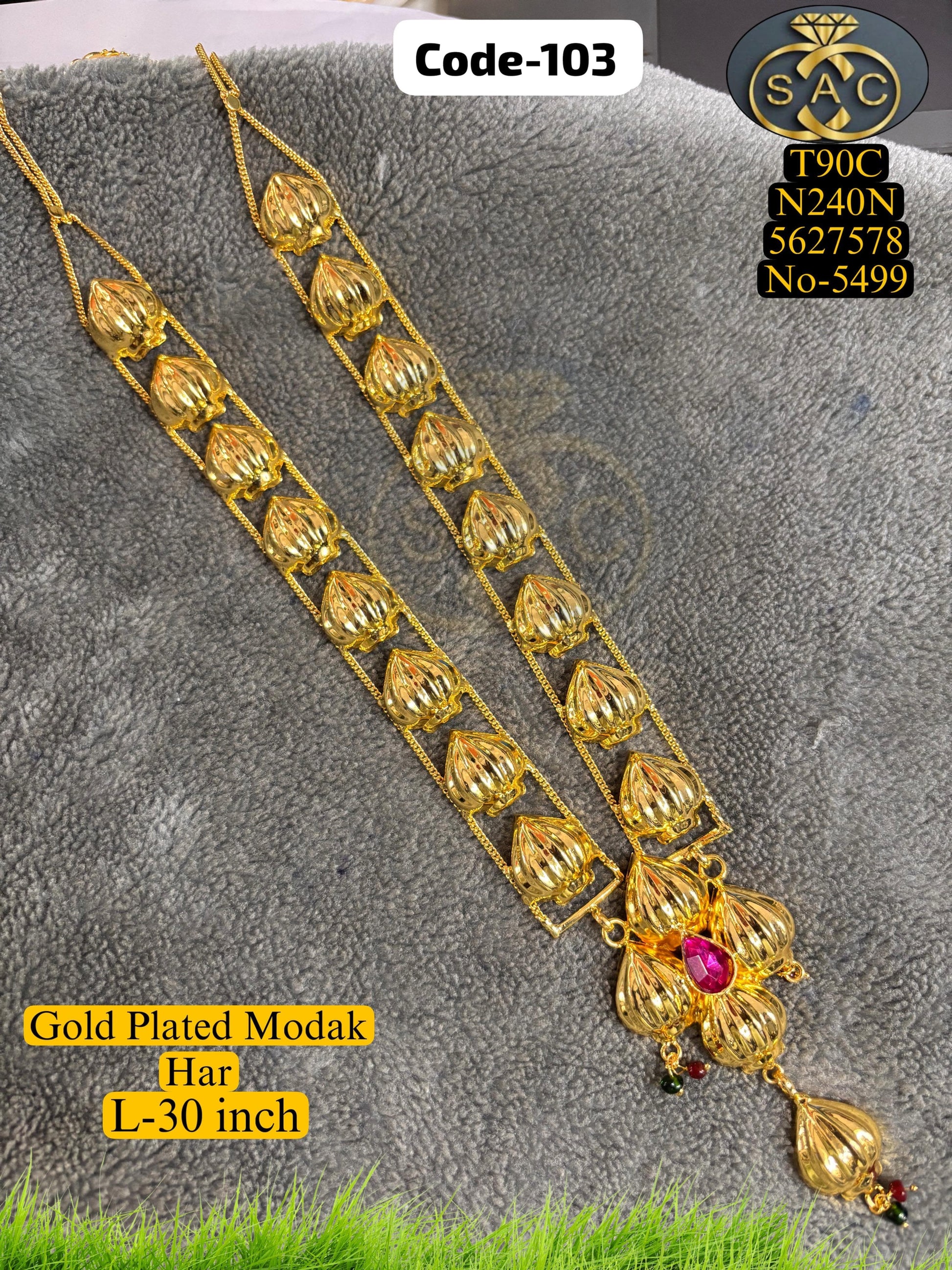 Gold plated Modak Har -103