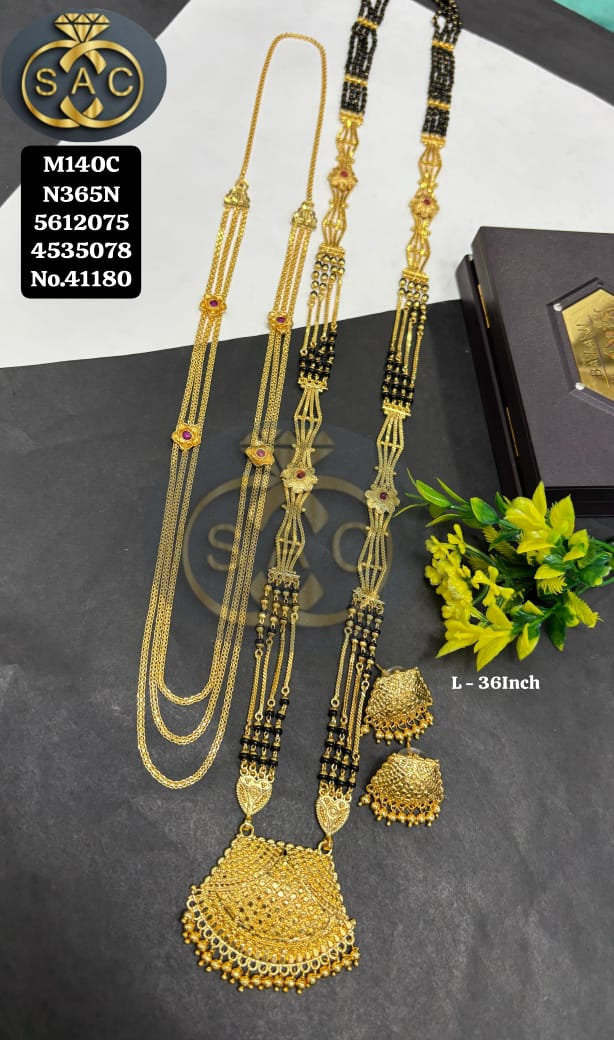 Micro Gold Mangalsutra Combo Set