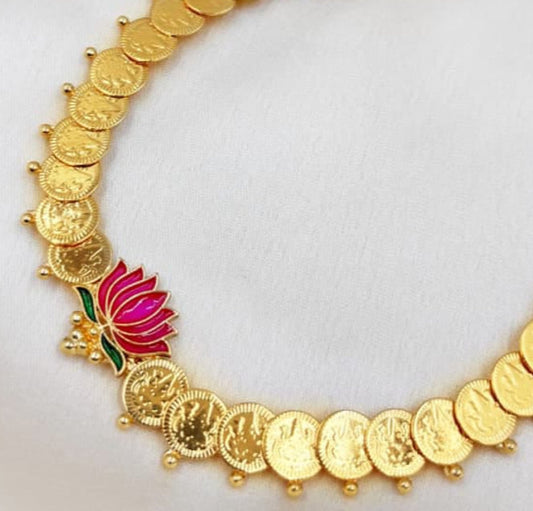 Premium quality Lotus Coin South Necklace - 1473
