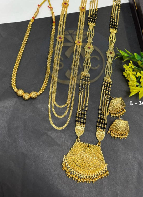 Micro Gold Mangalsutra Combo Set