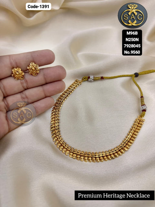 Premium Quality Heritage Short Necklace - 1391