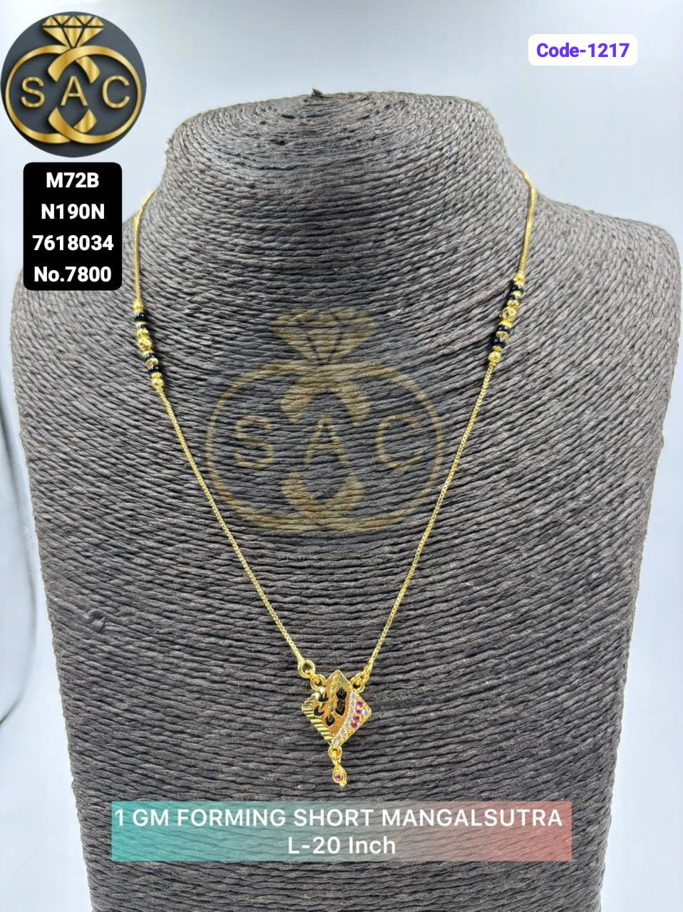 1 GM Forming Short Mangalsutra- 1217