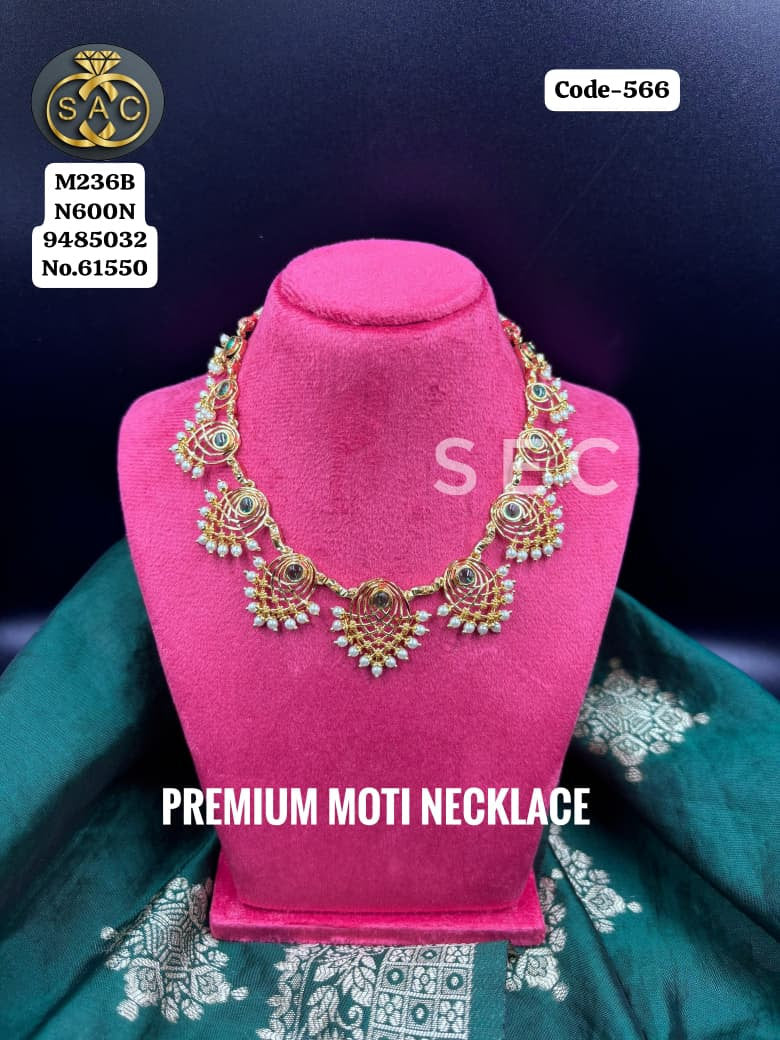 PREMIUM QUALITY MOTI NECKLACE - 566