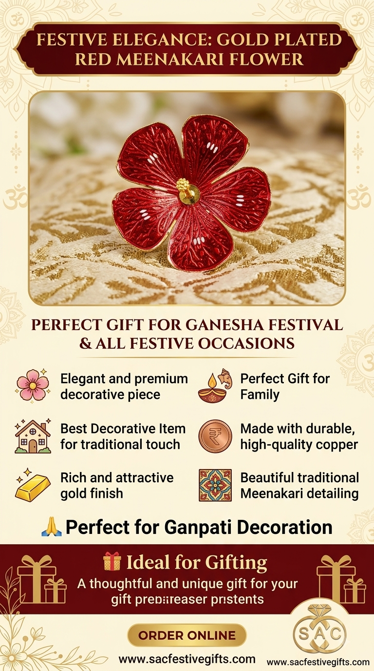 GOLD PLATED JASWAND FLOWER- 1588