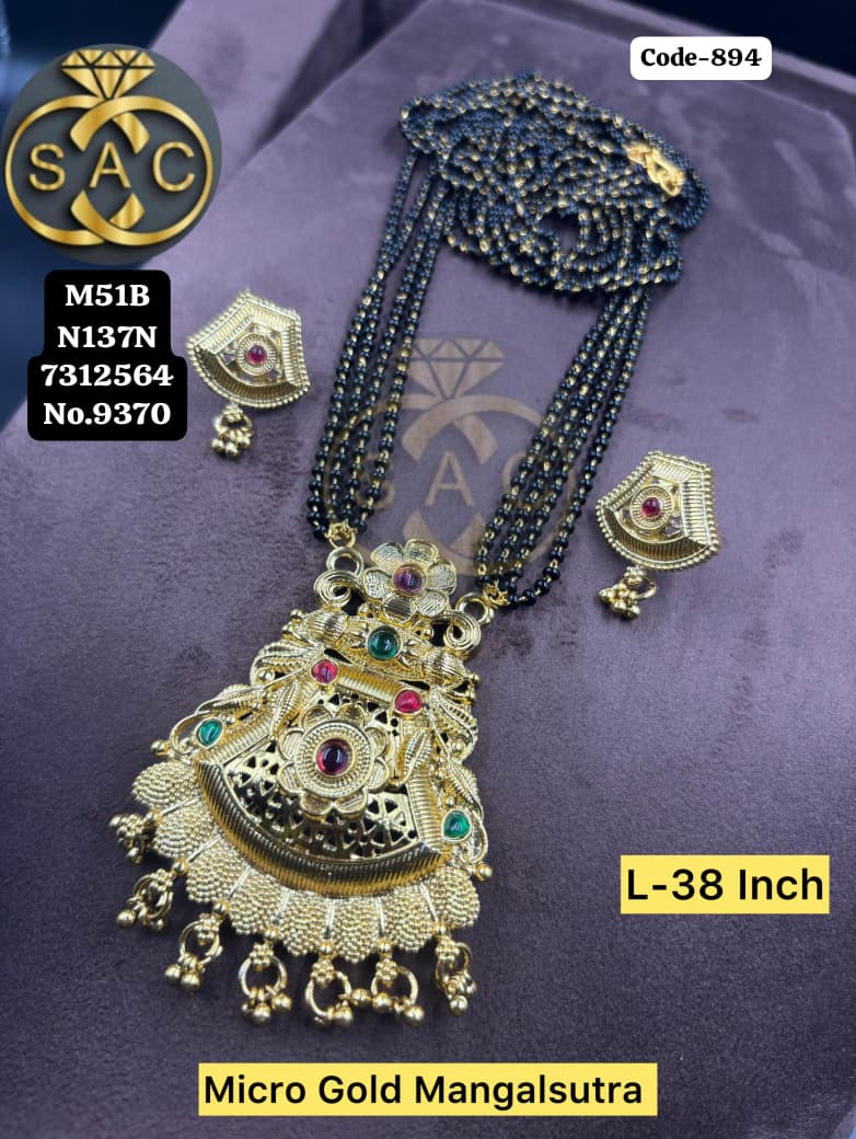 Micro Gold Mangalsutra  Set - 894