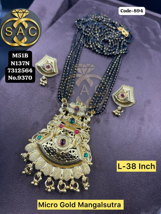 Micro Gold Mangalsutra  Set - 894