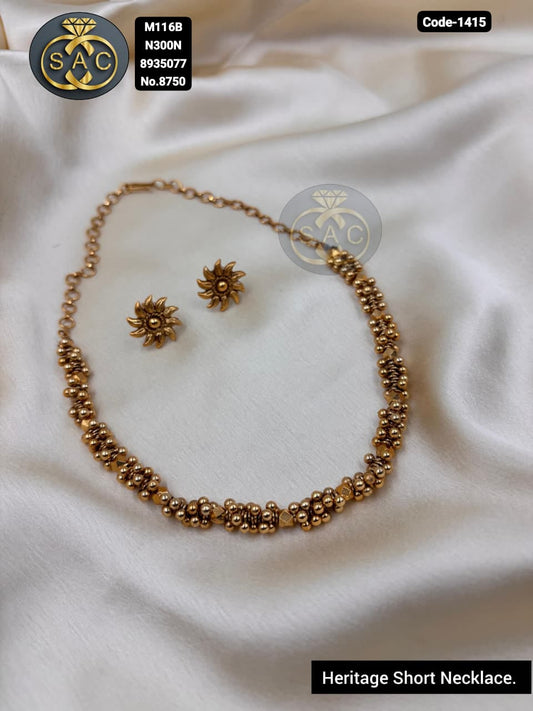 Premium Quality Heritage Short  Necklaces - 1415