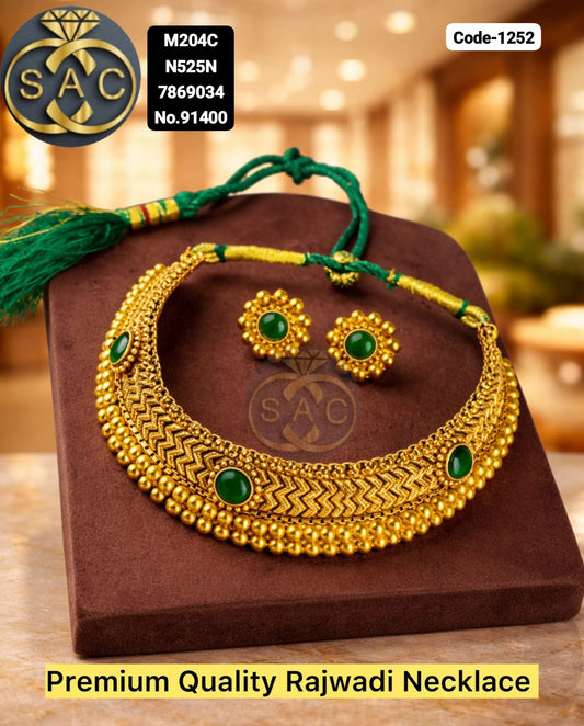 Premium Quality  RAJWADI NECKLACE - 1252