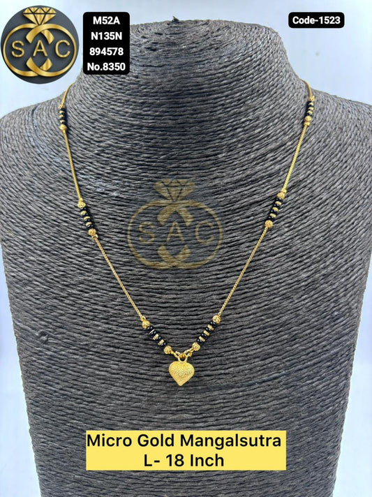 New Micro Gold Short  Mangalsutra - 1523