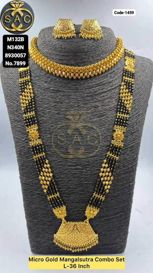 Micro Gold Mangalsutra Set - 1459