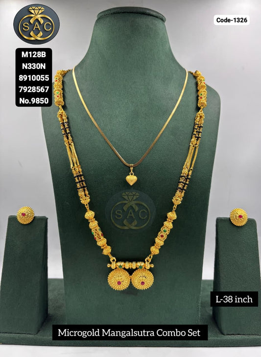 Micro Gold Mangalsutra Set - 1326