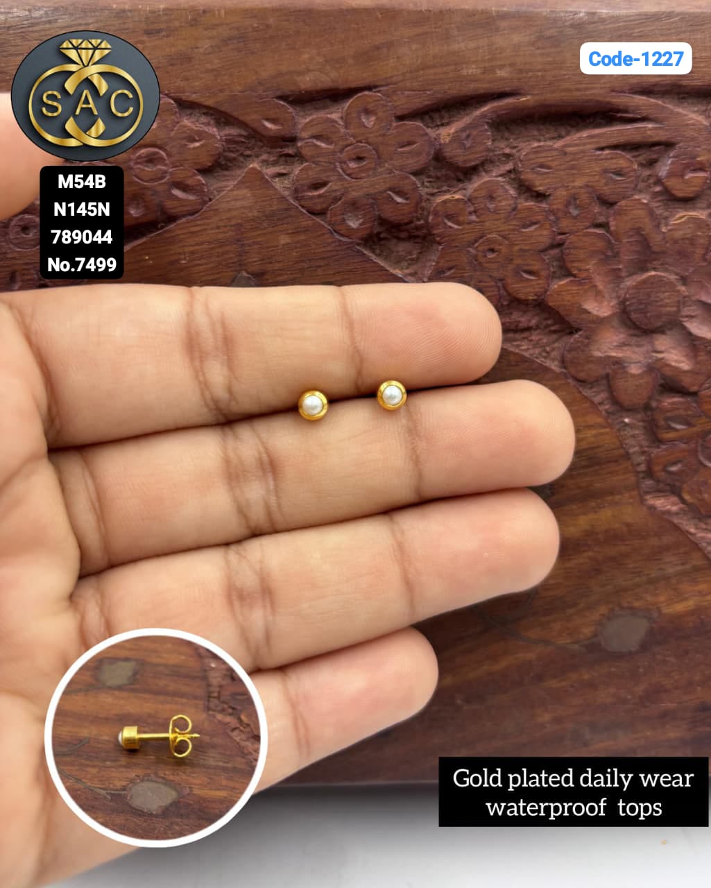 Gold Plated Daily Where Waterproof Tops - 1227