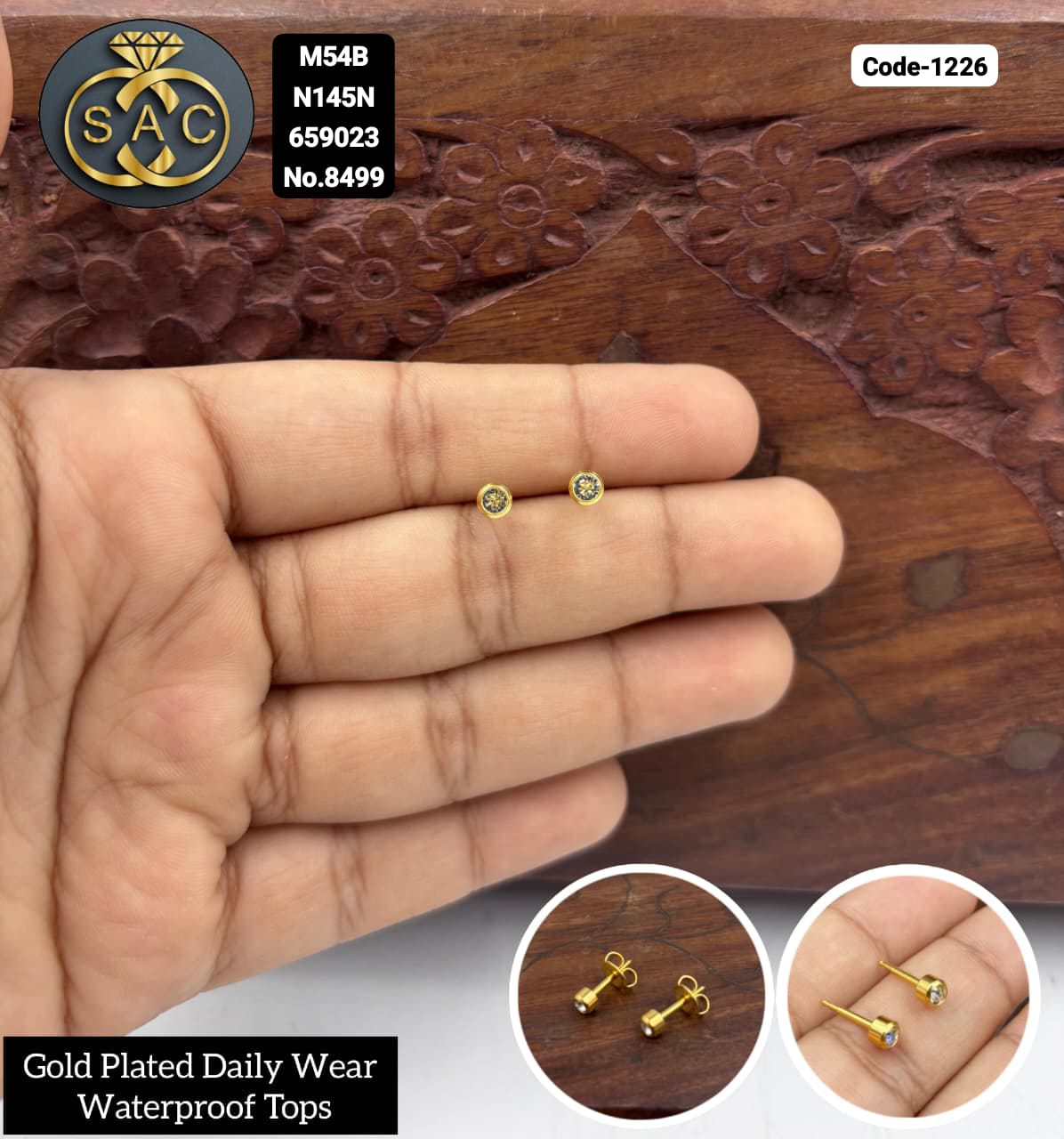 Gold Plated Daily Where Waterproof Tops -1226