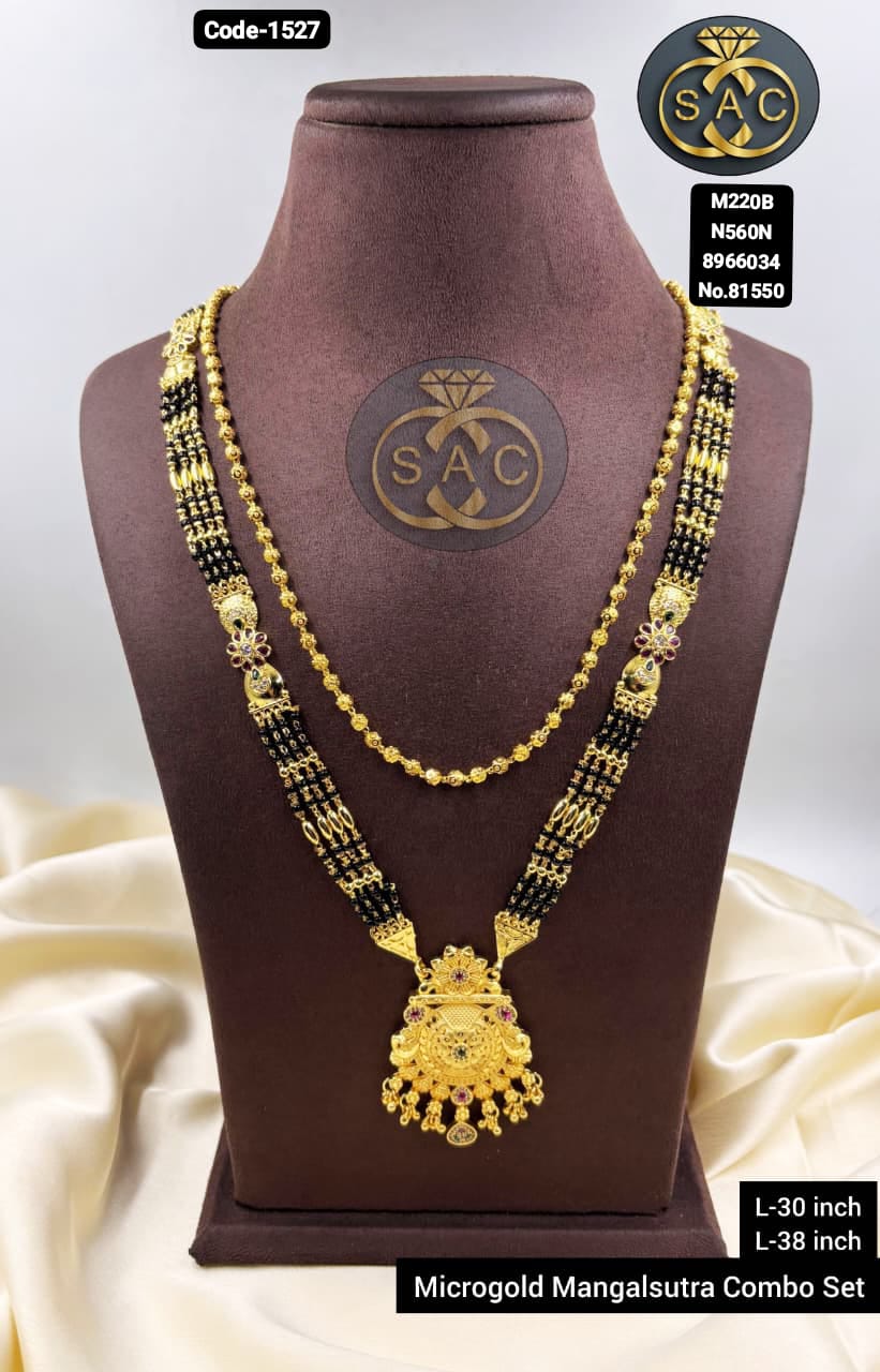 Micro Gold Mangalsutra combo Set - 1527