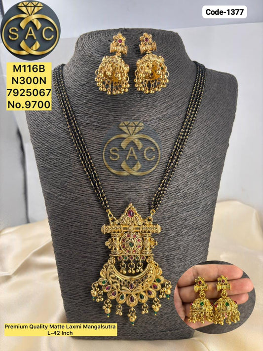 Premium Quality Matte Laxmi Mangalsutra - 1377