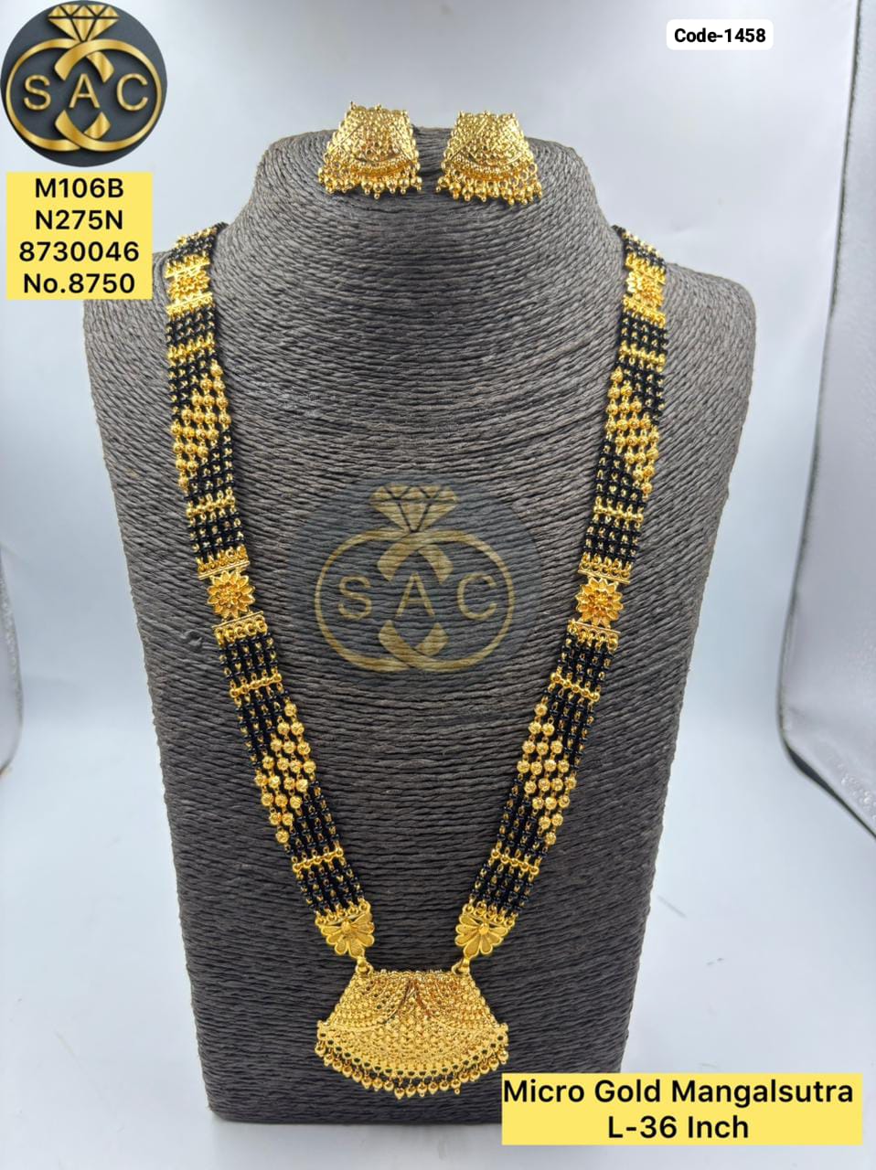 Micro Gold Mangalsutra Set - 1458