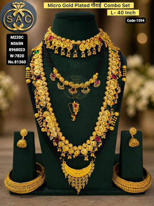 New Micro Gold plated Gourai Combo Set - 1594