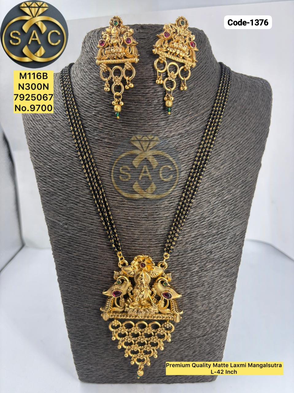 Premium Quality Matte Laxmi Mangalsutra -1376