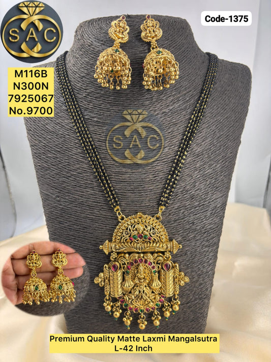 Premium Quality Matte Laxmi Mangalsutra - 1375
