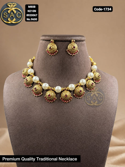 PREMIUM QUALITY TRADITIONAL NECKLACE - 1734