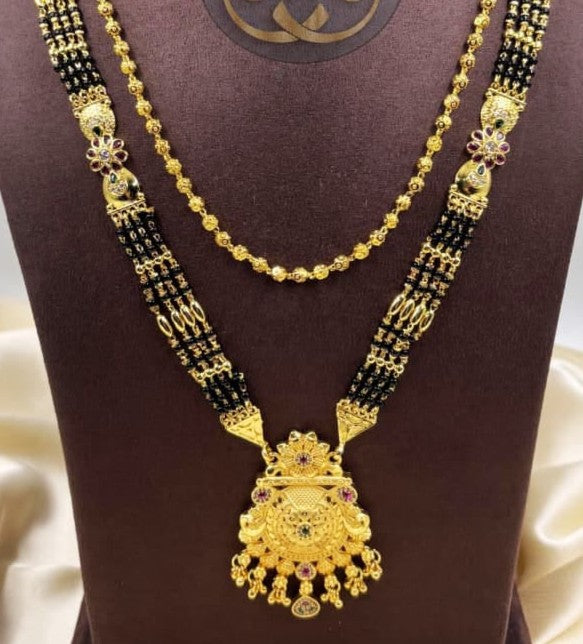 Micro Gold Mangalsutra combo Set - 1527