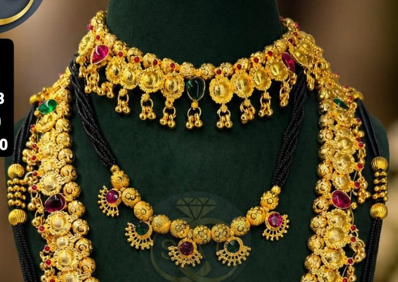 New Micro Gold plated Gourai Combo Set - 1594