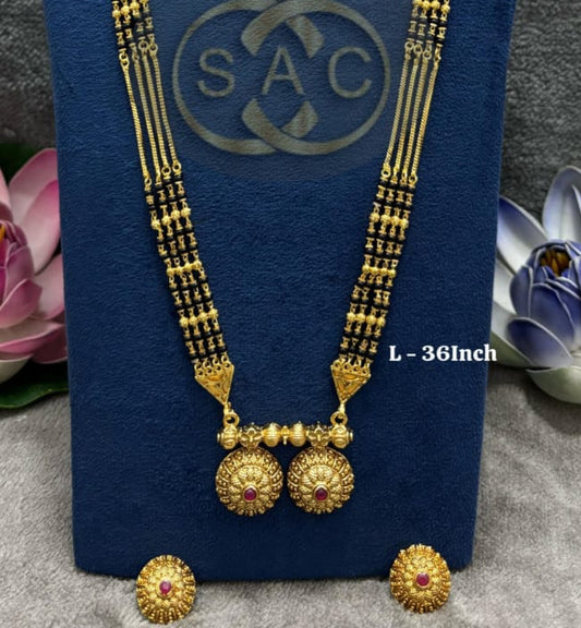 Micro Gold Mangalsutra Combo Set