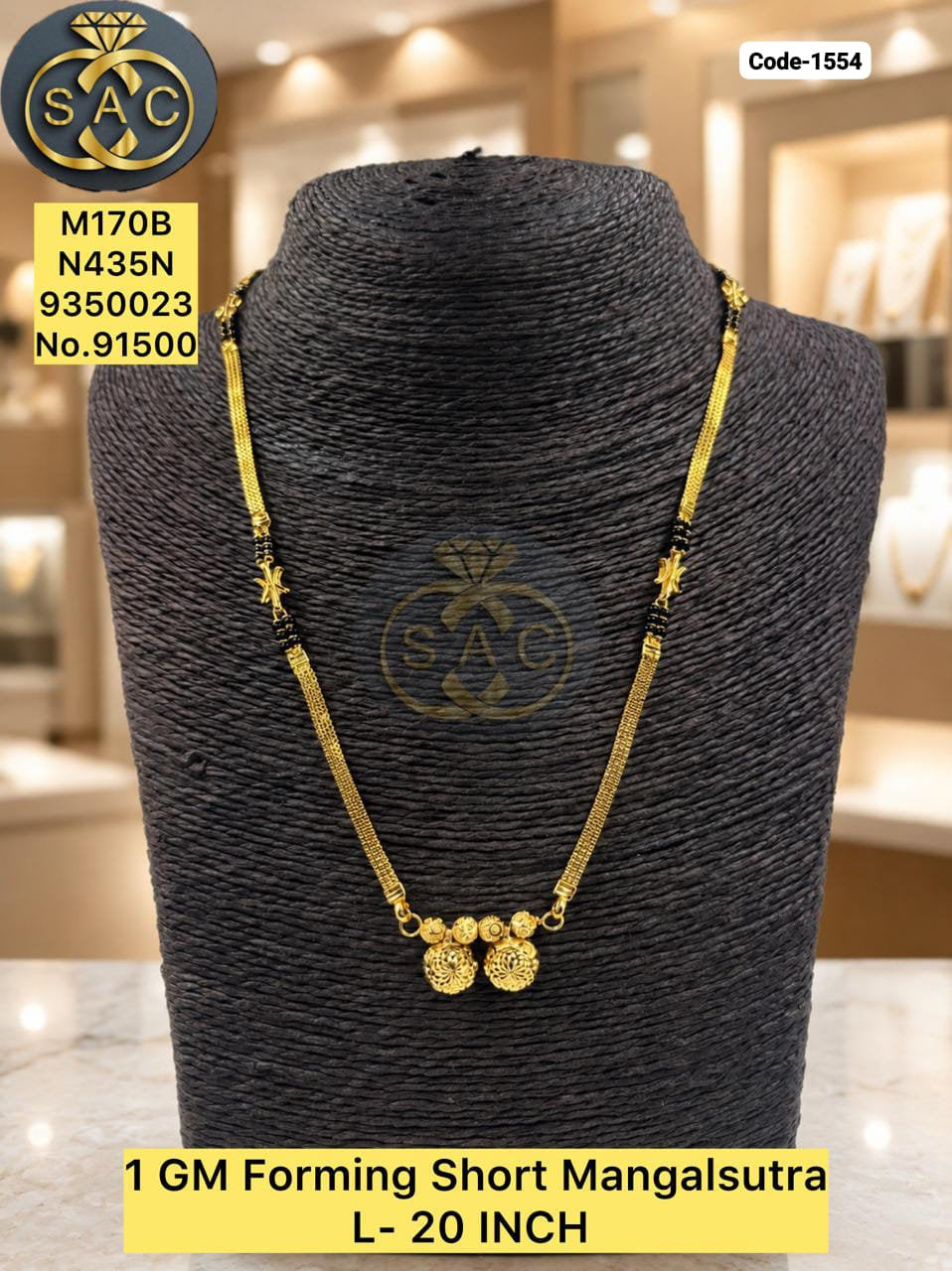 1 GM Forming Short Mangalsutra - 1554