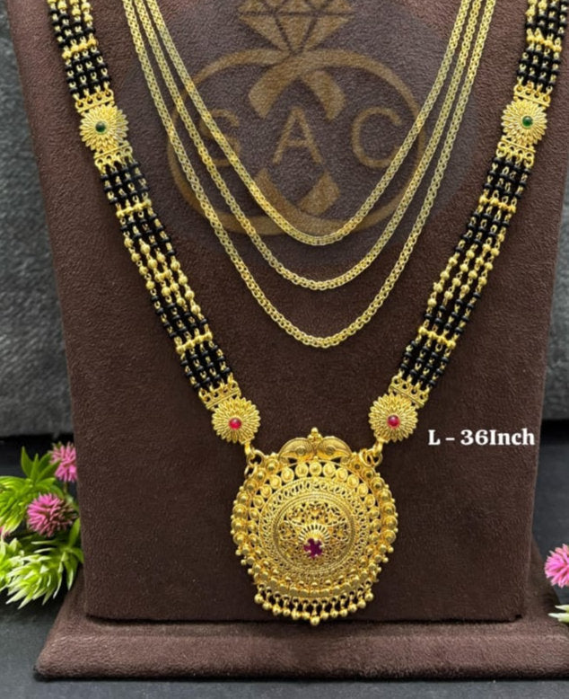 Micro Gold Mangalsutra Combo Set