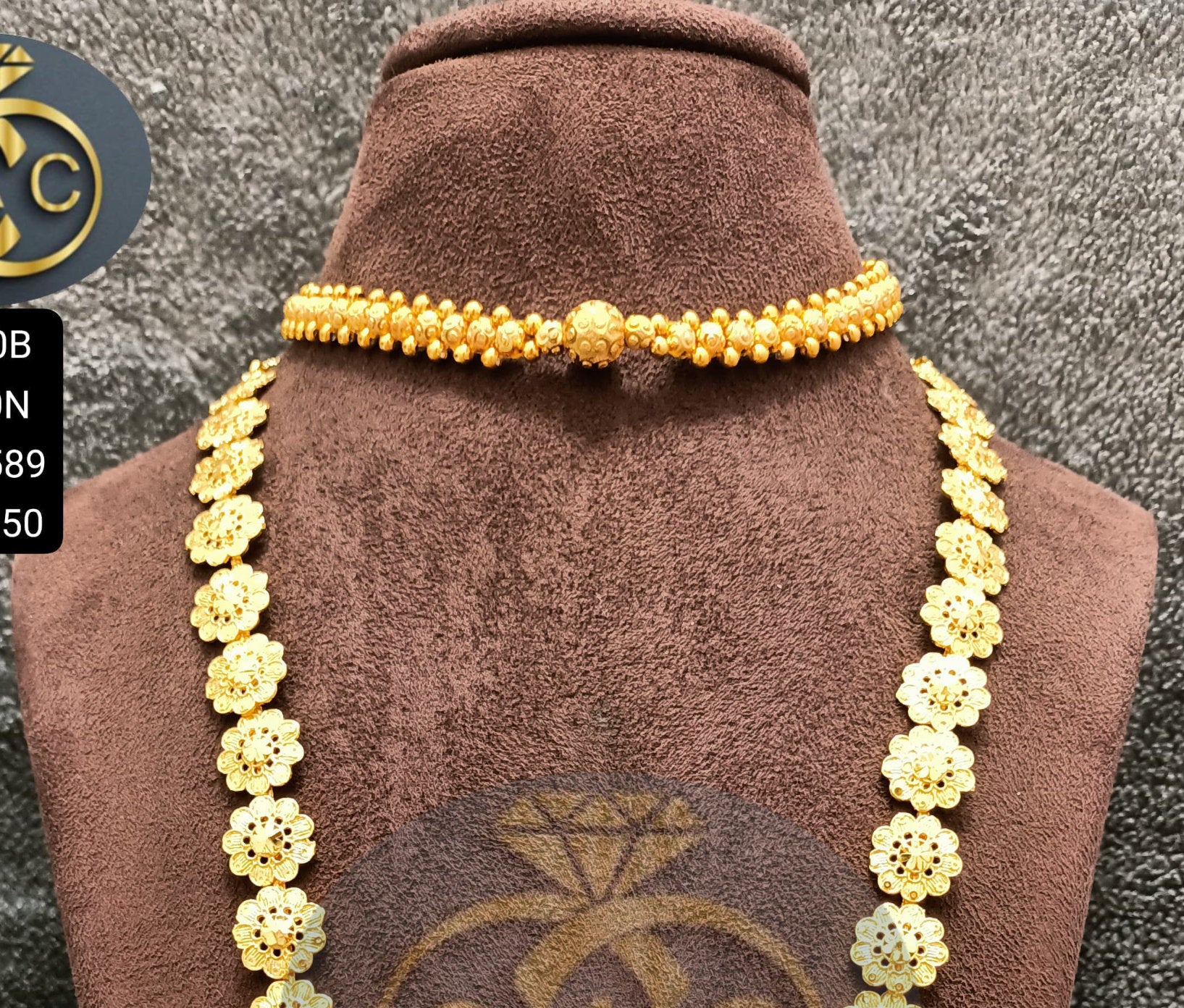 Micro Gold Tushi Long necklace Combo Set