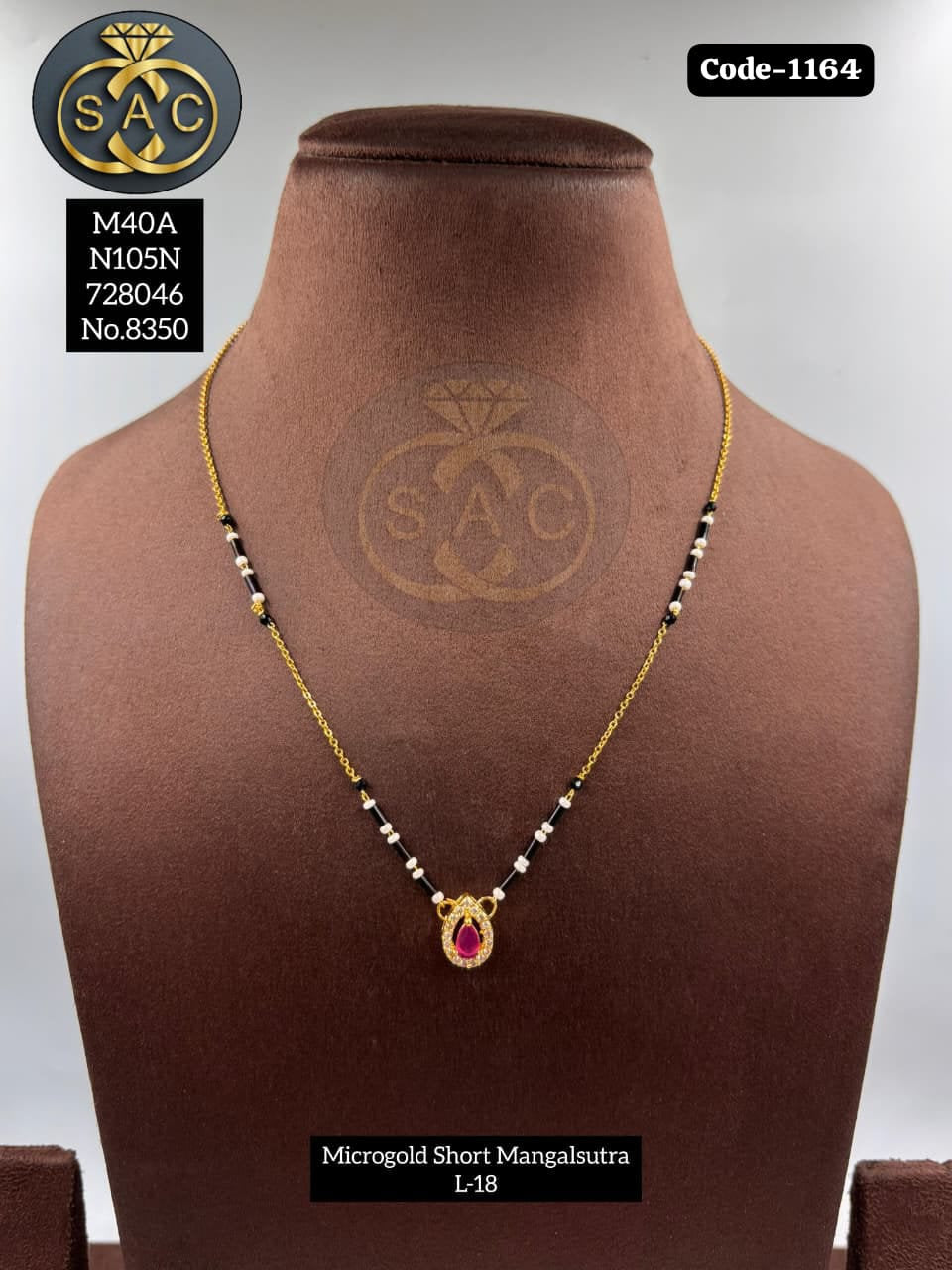 Micro Gold SHORT Mangalsutra - 1164