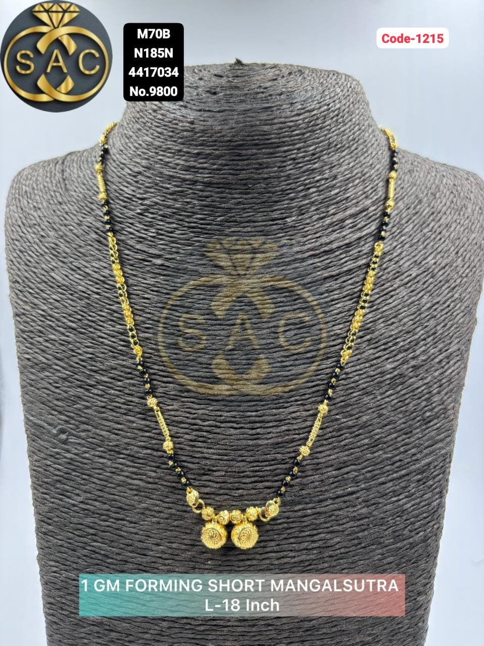 1 GM Forming Short Mangalsutra - 1215
