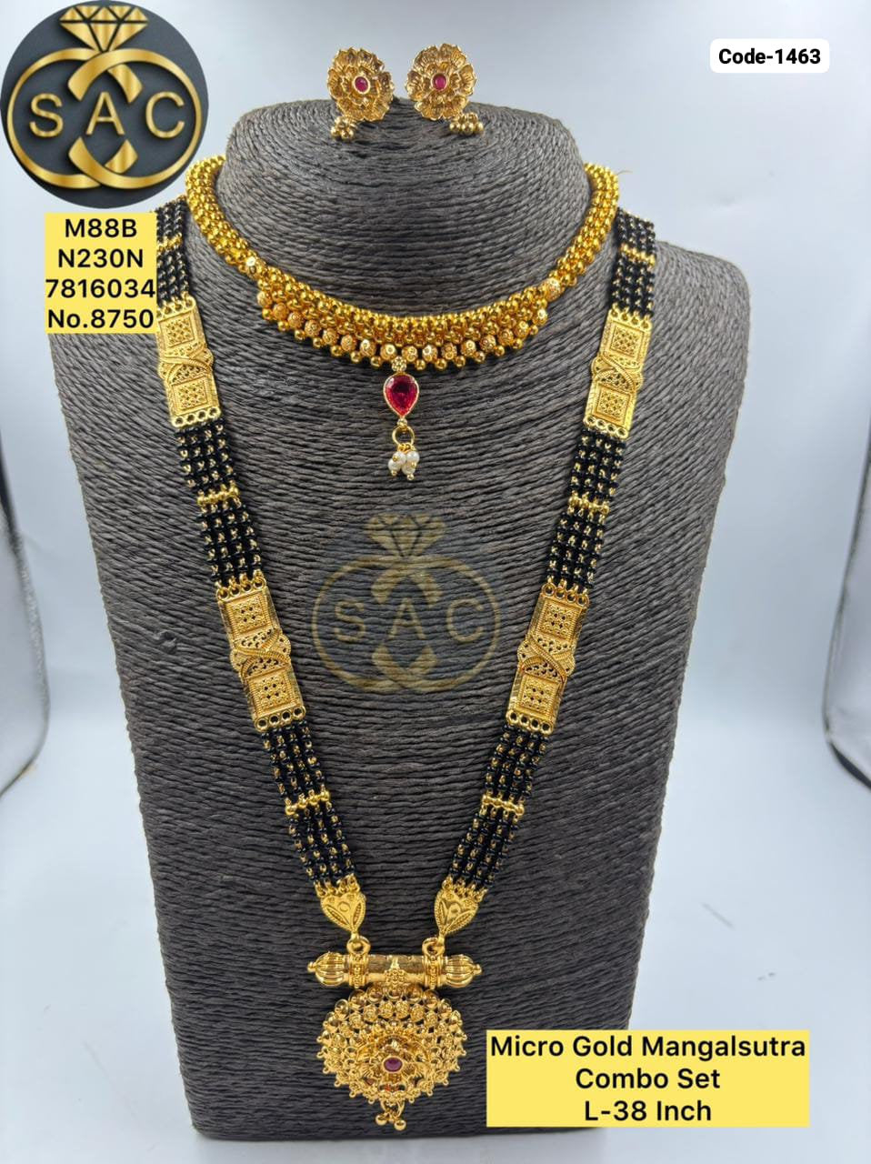 Micro Gold Mangalsutra Set - 1463