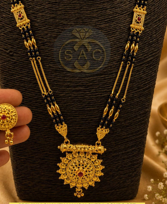 Micro Gold Mangalsutra Set -1551