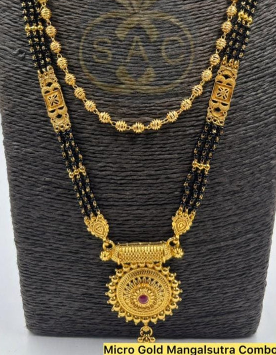 Micro Gold Mangalsutra Set - 1455