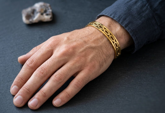 Urban Link Cuff Bracelet – 18KT Gold Plated