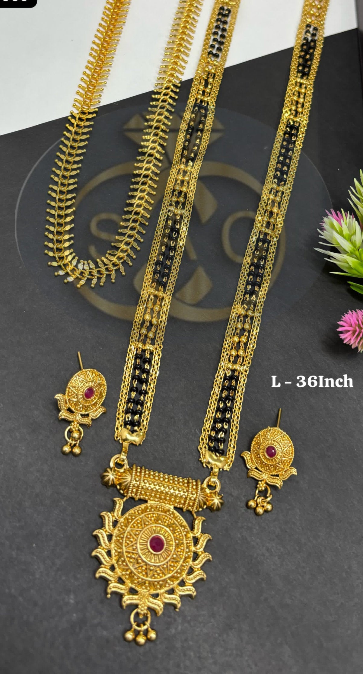 Micro Gold Mangalsutra Combo Set