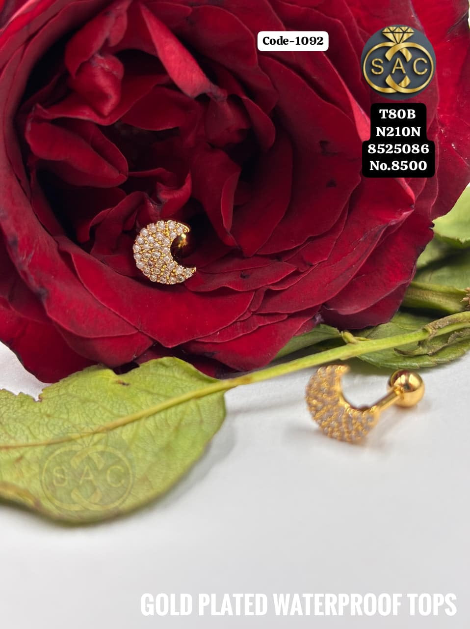 GOLD PLATED DAILY WEAR WATERPROOF TOPS - 1092