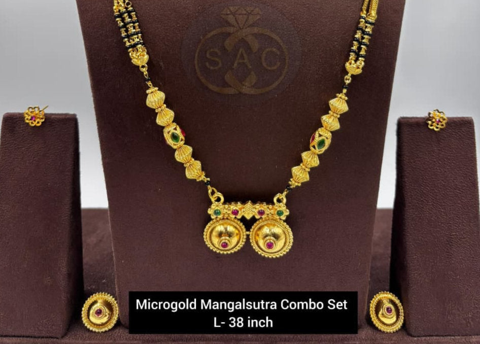 Micro Gold Mangalsutra combo Set - 1046
