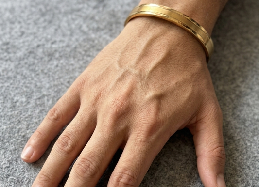 Titan Edge 18KT Gold Plated Men's Cuff Bracelet