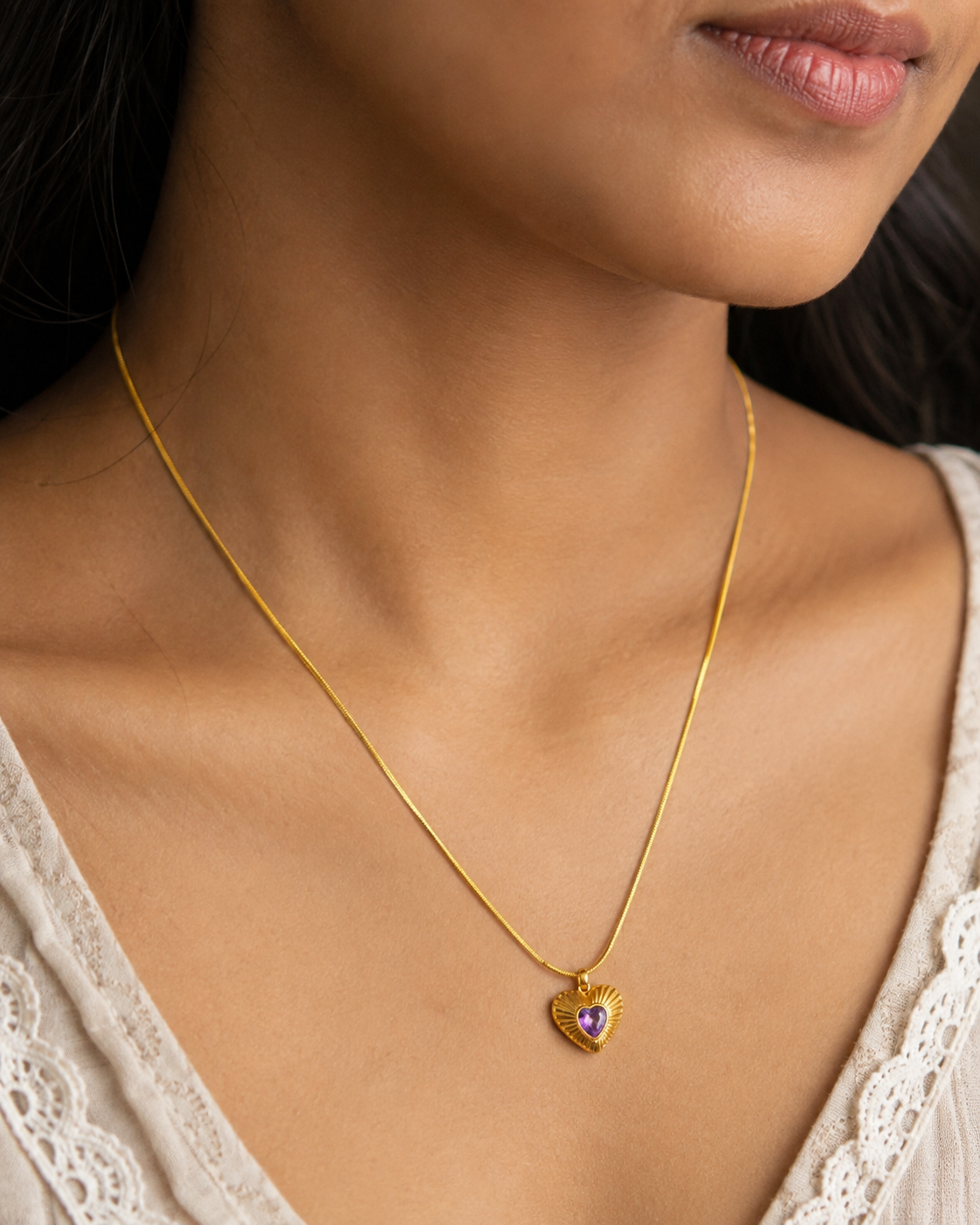 Rosy Radiance 18K Gold Plated Chain